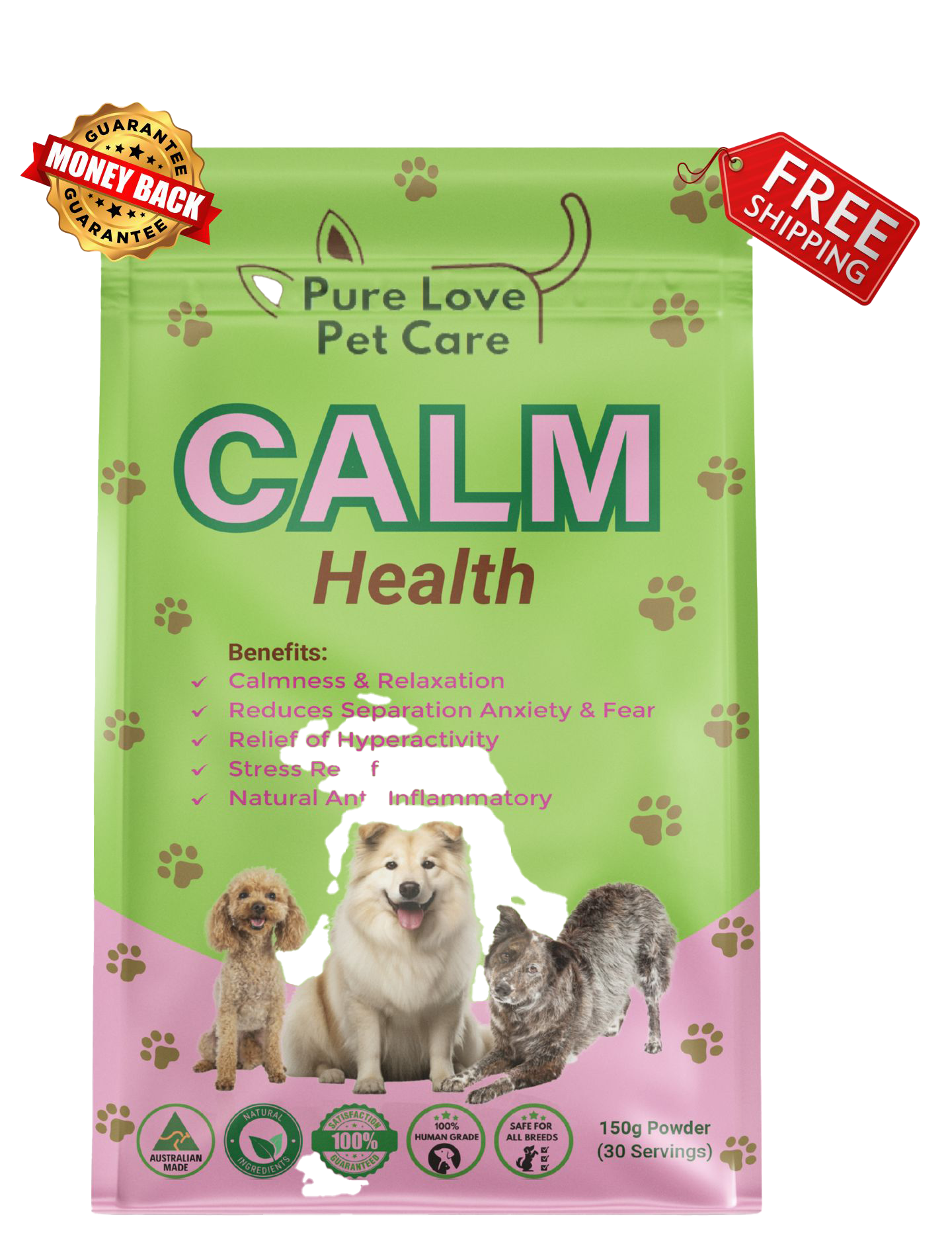 Calm Heath Supplement, Eases Anxiety & Aids Digestion