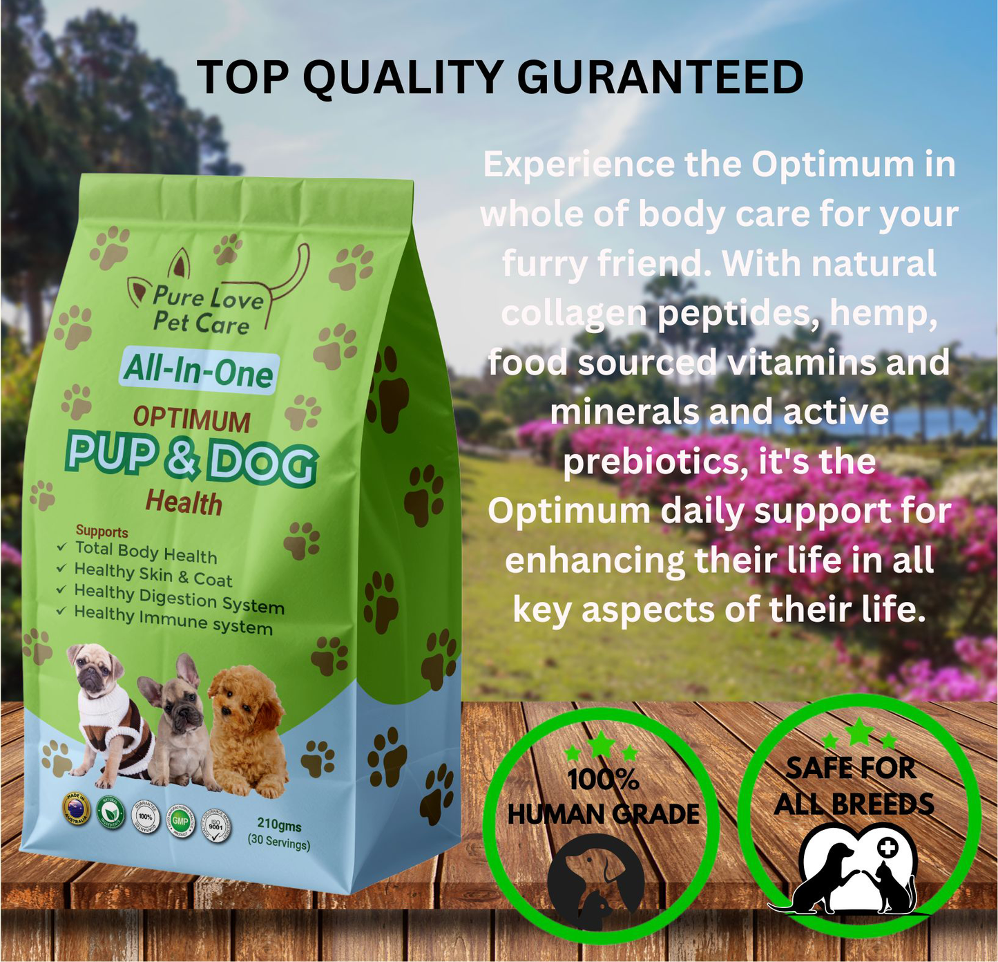 Optimum Pup and Dog Health Supplement, Immune, Joint & Gut Support