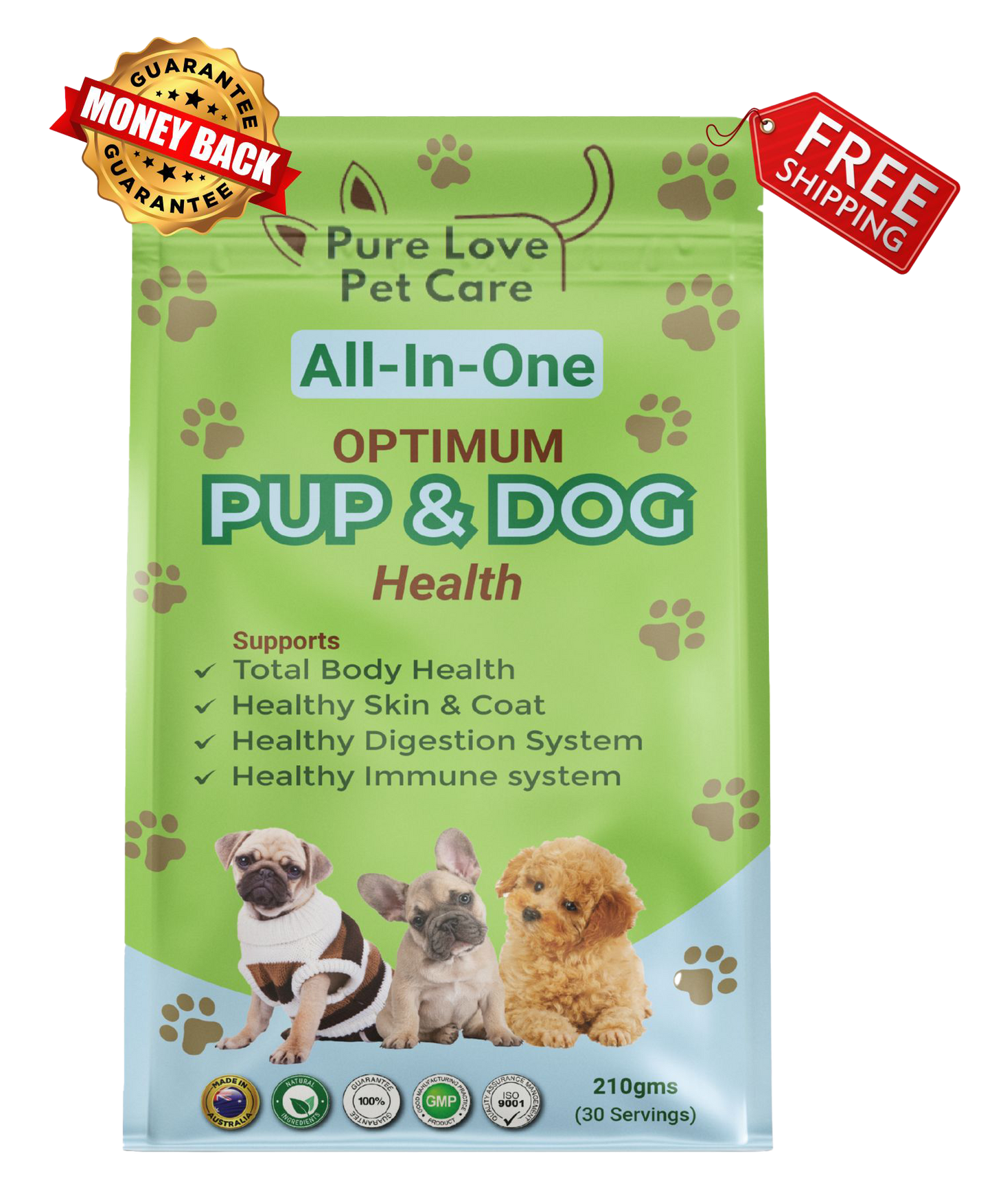Optimum Pup and Dog Health Supplement, Immune, Joint & Gut Support