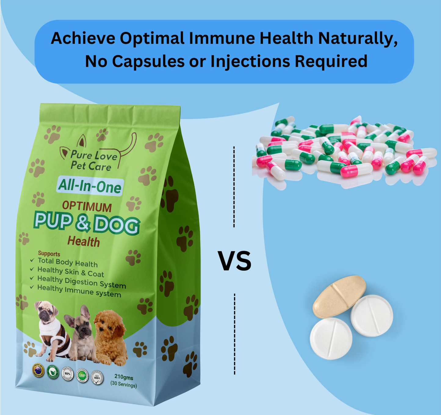 Optimum Pup and Dog Health Supplement, Immune, Joint & Gut Support